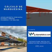 Vilanova i la Geltrú. Cálculo marquesina guardia urbana Vilanova i la Geltrú. Cálculo marquesina guardia urbana