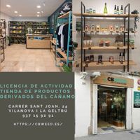 CBWEED. Productos derivados del cañamo. Vilanova i la Geltrú. Legalización actividad Barcelona